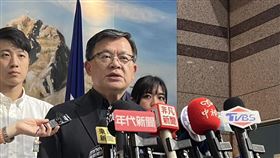 ▲國民黨文傳會主委林寬裕、國民黨發言人楊智伃23日下午接受媒體聯訪。（圖／記者蘇晏男攝影）