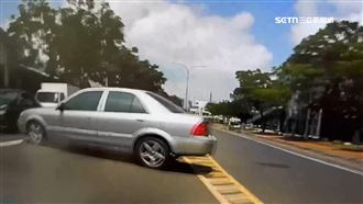 轎車拒檢棄車逃　「勇警被撞飛」起身狂追