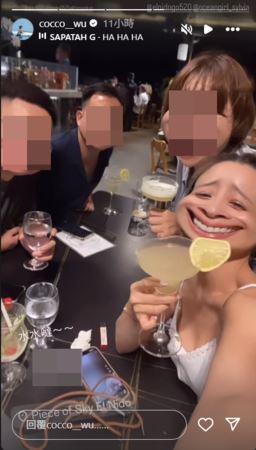 吳婉君首度不戴口罩露出整張臉。(圖/翻攝自IG)