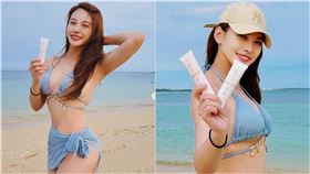 艾莉絲,美國夏威夷,度假,海邊,比基尼,南半球包,美魔女（圖／艾莉絲IG）