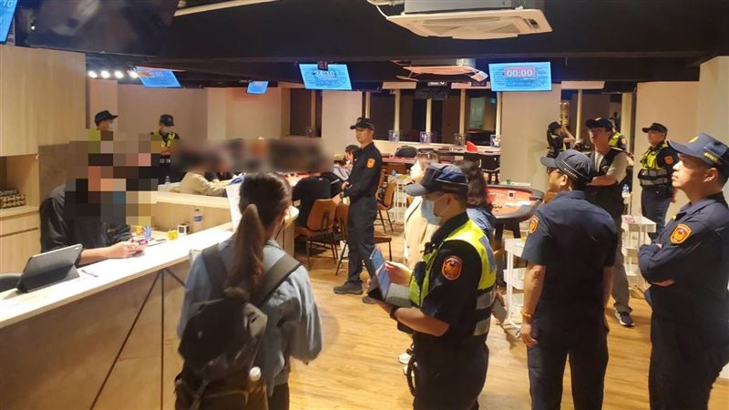 中正一分局查德州撲克場所　積極掃蕩不法