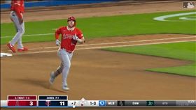 ▲楚奧特（Mike Trout）敲出本季第9轟，並列全壘打王。（圖／翻攝自MLB官網）