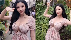  ▲藍星蕾現身台北街頭拍影片。（圖／翻攝自藍星蕾IG）