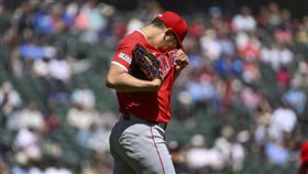 ▲菊池雄星首局被擊出6支安打，是大聯盟生涯最慘。（圖／美聯社／達志影像）