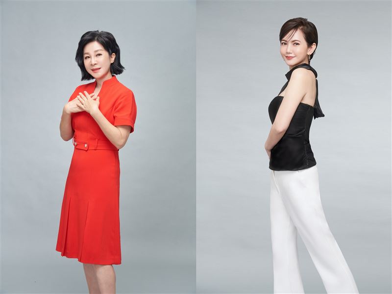吳淡如(左)與簡沛恩師姐妹聯手代言合體拍攝代言廣告。(圖/業者提供)