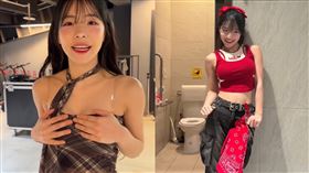 ▲李多慧和工作人員借衣服，巧妙化解危機。（圖／翻攝自李多慧Threads）