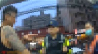 桃罷藍志工被嗆見一次打一次　黑衣男曝光