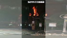 新／深夜派出所燒起來了！台中4警急逃生(圖/翻攝畫面)
