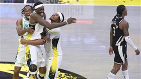 ▲印第安納溜馬在季後賽首輪以4比1淘汰密爾瓦基公鹿。（圖／美聯社／達志影像）