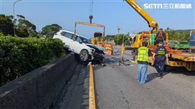 輔助駕駛,ACC,國道,緩撞車,車禍,新車,苗栗,國1（圖／翻攝畫面）