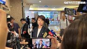 ▲陳亭妃巧遇謝龍介。（圖／記者詹宜庭攝影）