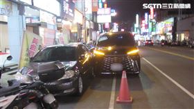 違停,手煞車,滑動,推撞,機車,台中,車禍（圖／翻攝畫面）