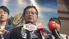 ▲國民黨文傳會主委林寬裕、國民黨發言人楊智伃30日下午接受媒體聯訪。（圖／記者蘇晏男攝影）