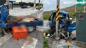 後車斗除了兩名死者外，另尋獲3隻山羌及2隻疑似白鼻心屍體。（圖／翻攝畫面）