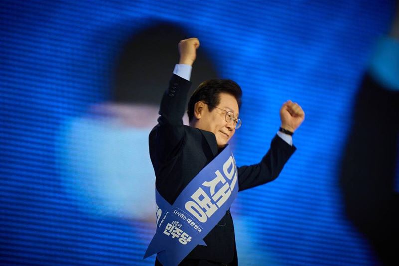 李在明挑戰大位難度大增。(圖/翻攝自李在明臉書)