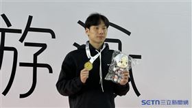 ▲台灣師大王冠閎50公尺蝶式摘下金牌還破全國。（圖／記者蔡厚瑄攝影）