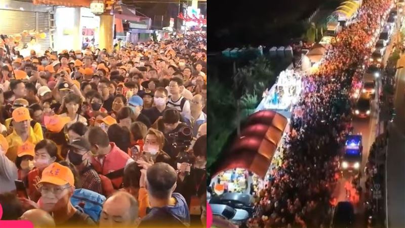 白沙屯媽盛況33萬人擠爆！空拍畫面超震撼