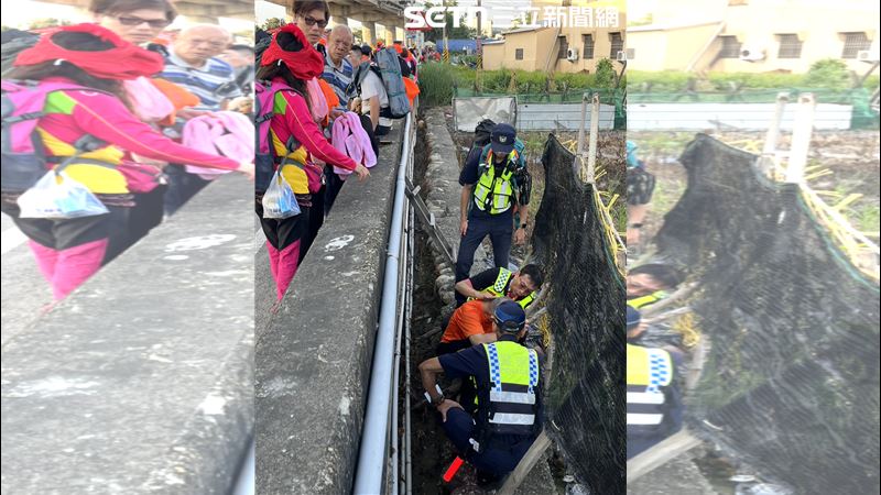 新／白沙屯媽急行 70歲信徒恍神摔2米深溝