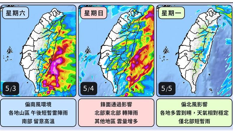 鋒面將襲　未來3天「雨下最大」地區曝光