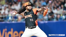 ▲中職36年例行賽，統一獅先發投手飛力獅。（圖／記者劉彥池攝影）