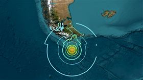 阿根廷外海7.5強震。（圖／翻攝自USGS）