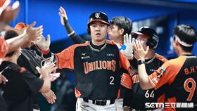 ▲中職36年例行賽，統一獅三壘手林子豪炸裂2分砲。（圖／記者劉彥池攝影）