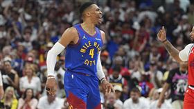丹佛金塊「威少」威斯布魯克（Russell Westbrook）在季後賽首輪表現亮眼，搶7大戰轟16分親手淘汰前東家洛杉磯快艇。（圖／美聯社／達志影像））
