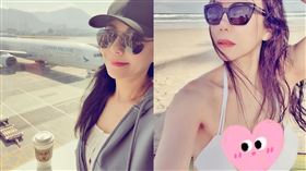 ▲洪曉蕾在凌晨曬出比基尼照。（圖／翻攝自洪曉蕾臉書）