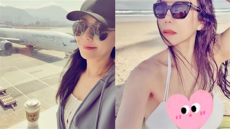 洪曉蕾曬深V火辣比基尼照 洩單身宣言