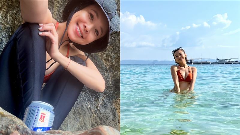 吳婉君甩家暴陰霾　發濕髮比基尼辣照喊話