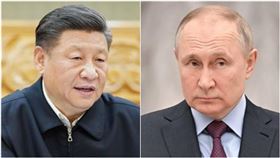 習近平、普丁（圖／翻攝自新華網、X @KremlinRussia_E）