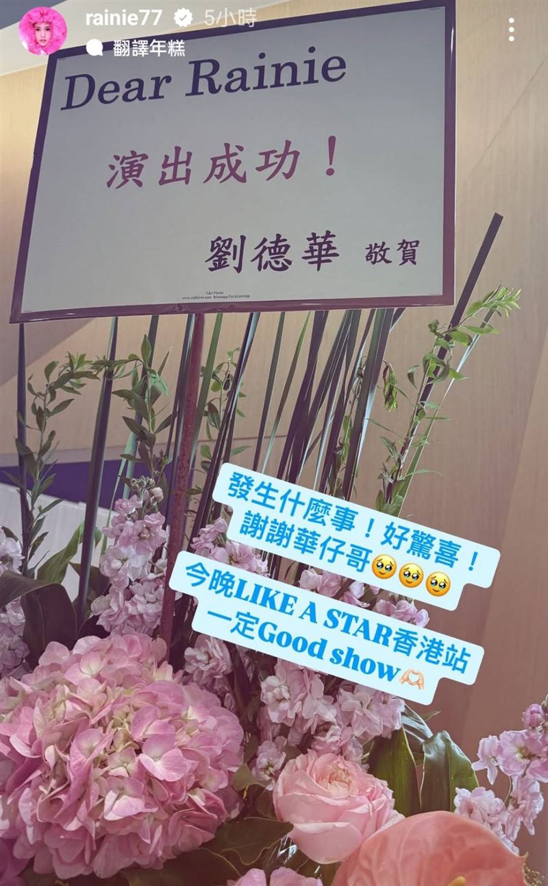 劉德華祝福楊丞琳演唱會順利。(圖/翻攝自楊丞琳IG)