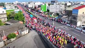 白沙屯,白沙屯媽,進香,粉紅人龍,香燈腳,壯觀,人海,空拍（圖／翻攝自白沙屯媽祖網路電視台YT）