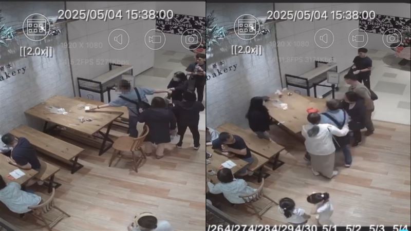 顧客疑不滿被提醒用餐時間到了,竟掀桌、鬧事。(圖/翻攝自Thread)