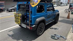 苗栗罷團被砸車（圖／翻攝自罷團threads）