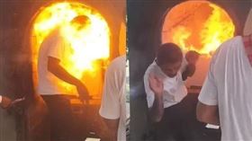 泰國火化師被火燒