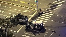 台南,警車,多元計程車,第四分局,車禍,翻攝台南大小事
