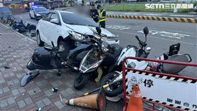 酒駕,台中,撞機車,女子,累犯,車禍（圖／翻攝畫面）