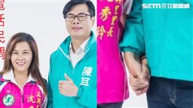 三民區正興里長沈秀玲掛出與陳其邁手牽手的競選海報，沒想到惹了一身腥，被指控不正當關係。（圖／里長提供