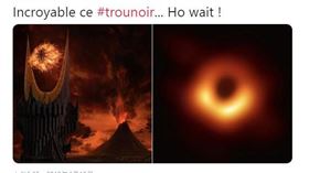 黑洞，P圖。(圖/翻攝自推特)