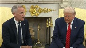 ▲加拿大總理卡尼向川普表態拒賣加拿大。（圖／翻攝自白宮影片）