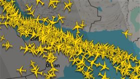 巴基斯坦,印巴開戰,航空延誤停飛▲圖片描述。（圖／翻攝flightradar24）