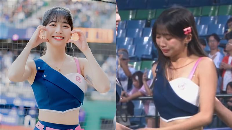 才認情緒陷低潮　慈妹「球場爆哭」全被拍