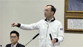 ▲國民黨主席朱立倫中常會談話批民進黨對內鬥爭對外無能。（圖／記者蘇晏男攝影）