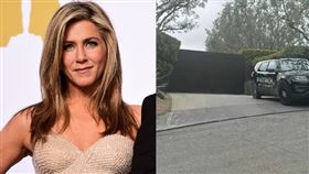 嫌犯故意開車撞破珍妮佛安妮斯頓在家時大門，現已被捕。