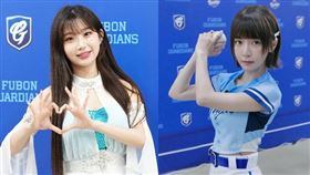 溫妮（中）擔任一日啦啦隊站C位，卻不見李珠珢蹤影。