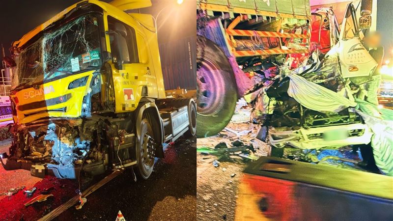 國道1死5傷慘況曝！車撞爛…當場夾死駕駛