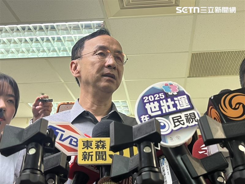 朱立倫8日回應德國在台協會對他的批評。(圖/記者蘇晏男攝影)