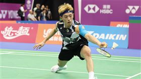 ▲「左手重砲」林俊易爆冷16強淘汰，無緣衛冕台北公開賽男單冠軍。（圖／中華羽協提供）