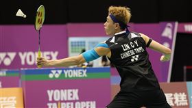 ▲「左手重砲」林俊易努力與左肩傷勢共存。（圖／中華羽協提供）